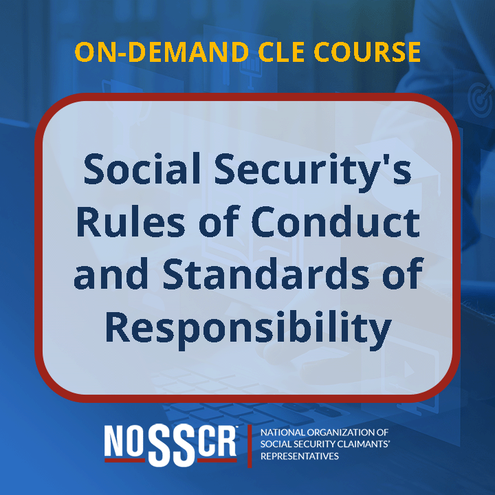 Social Security's Rules of Conduct and Standards of Responsibility