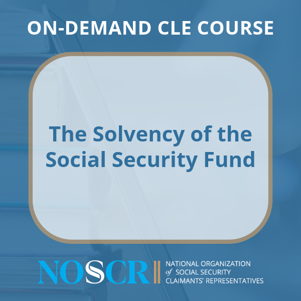 The Solvency of the Social Security Fund